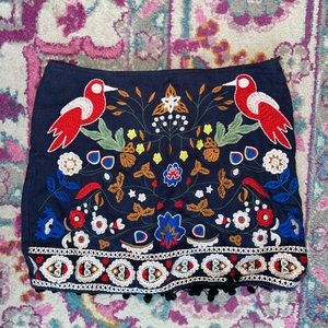 Boutique embroidered skirt.